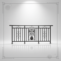 Rampe en aluminium et acier galvanisé moderne et minimaliste pour escalier intérieur/extérieur, terrasse, balcon, appartement, sécurité, résistante à l'eau et à la rouille