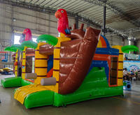 Comercial PVC fiesta patio trasero inflable Combo tobogán para niños Barco Pirata inflable saltarín Castillo parque infantil
