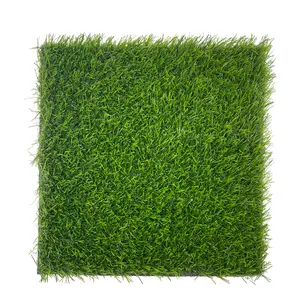 Pp artificial grass in patio playground balcony synthetic turf lawn tiles with wood
