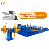 High Frequency ERW Carbon Stainless Steel Tube Mill Pipe Chair Steel Square Round Pipe Making Welding Machine