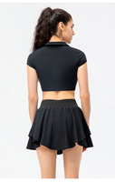 Combinaison de sport, Fitness, Yoga, manches courtes, haut, ensemble de Golf, Tennis, Mini jupe, survêtement 2 pièces, Offre Spéciale