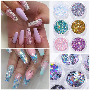 Ensemble de poudres à paillettes pour ongles, paillettes dorées et argentées, breloques en forme de cœur et de papillon, Kit de décoration pour ongles, pour bricolage, Nail Art, Salon de manucure - Product Image 4