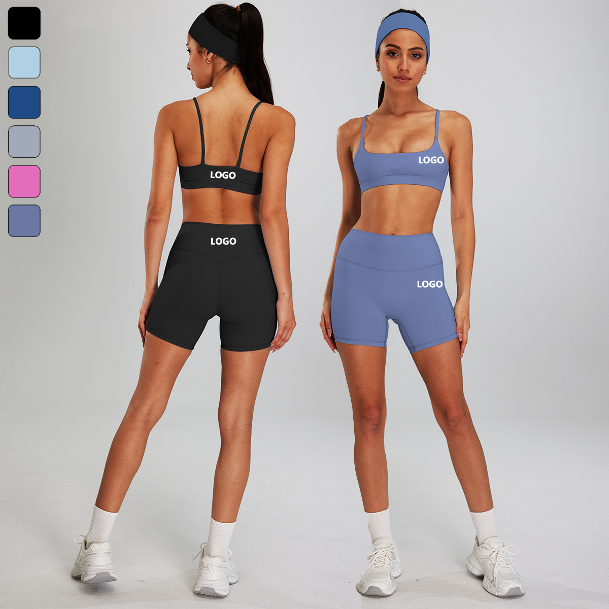 XW-BJ-4002-BJ-4004 Hot Sale New Style Pilates Sports Bra High Waist Fitness Running Shorts Women Yoga 2 Piece Set