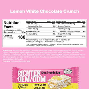 Complément alimentaire sportif OEM Étiquette personnalisée Régime cétogène sain Aliments énergétiques Barres protéinées cétogènes - Product Image 2