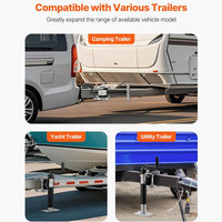 Cric de remorque robuste Ambull Factory ODM OEM 10 pouces pivotant et relevable, capacité 2000 lb, pour remorques de camping-cars, de chevaux, utilitaires et de yachts