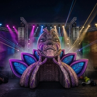 APEX Müzik Festivali Zarif Tanrıça LED DJ Şişme Dağ Başlı Sahne Çadırı CE Sertifikalı Marka Promosyonları için Özel Logo