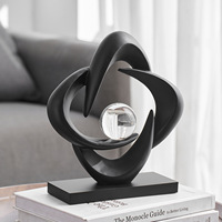 Sculpture créative en résine, ornement boule de cristal, décoration de bureau, décoration personnalisée pour la maison, cadeau pour le bureau et le salon, directement de l'usine