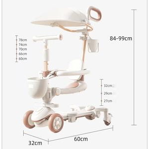 Trottinette Enfant 3-en-1 : <span class=keywords><strong>Tricycle</strong></span> Bébé, Porteur Amusant et Voiture Jouet à Pousser pour Enfants - Product Image 1