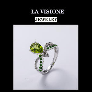 Serie Counterattack, Plata 925 Plateada en Platino, Cristal, Diamantes de Imitación, Piedras Preciosas Vintage, Anillo de Compromiso para Mujer, Joyería Elegante de Moda - Product Image 1