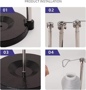 Machine à coudre industrielle à plat avec support de fil télescopique en métal, grande bobine, surjeteuse pour tricot et travaux d'aiguille - Product Image 4