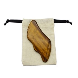 2024 producto de Venta caliente Gua Sha masajeador de piel de ojo de tigre Natural Guasha aplicar a la cara ojos cuello Nody relajación muscular - Product Image 1