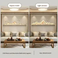 Nouvelle Peinture Murale Décorative Intérieure « Mille Miles de Rivières et de Montagnes » 2026 – Style Chinois Moderne, Simple et Élégant