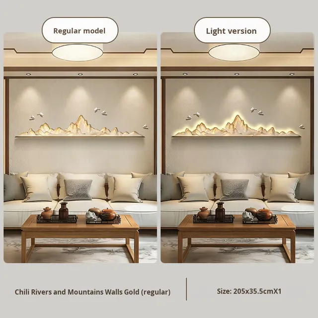 2026 New Thousand Miles of Rivers and Mountains Indoor Wall Hanging Decorative Painting Modern Simple Elegant New Chinese Style