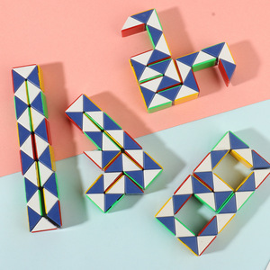 <b>Magic</b> Ruler 24 Segment Transformable Puzzle Toy For Kids Educational Brain Teaser Plastic Folding Shape Building Game - Product Image 4