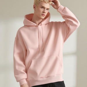 Sweat-shirt à capuche avec poches 350G, style parent-enfant, coupe ample unie, personnalisation pour réunion annuelle POD - Product Image 4