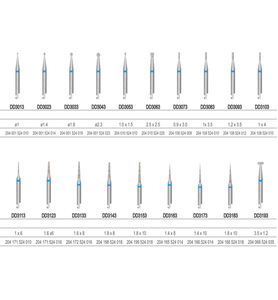 Toboom DD3 serie punte diamantate dentarie frese rotanti a gambo di diamante frese Abrasive per laboratorio odontoiatrico e clinica frese di lucidatura - Product Image 3