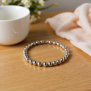 Set di 12 Braccialetti con Perline in Acciaio Inossidabile, Gioielli Artigianali alla Moda - Product Image 3