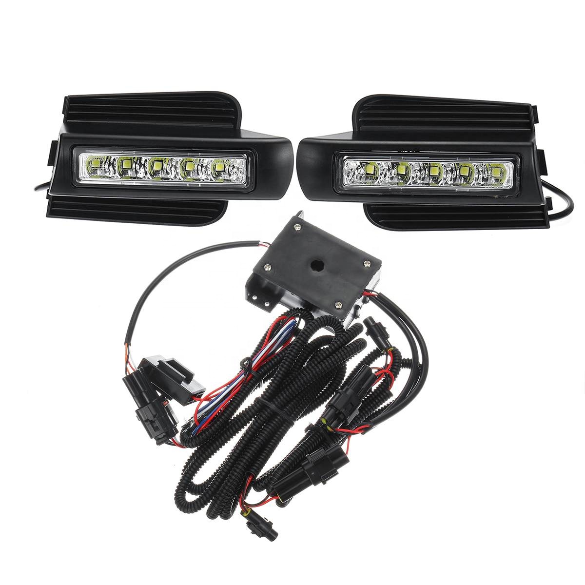 2 шт. светодиодные DRL для Toyota Land Cruiser Prado 120 GRJ120 TRJ120 FJ120 LC120 2003 ~ 2009 дневные ходовые огни Противотуманные фары оригинальные Esuse