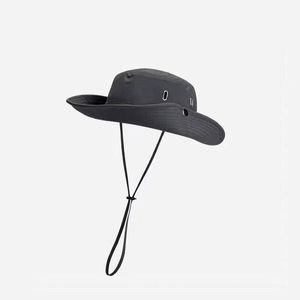Chapeau <span class=keywords><strong>de</strong></span> <span class=keywords><strong>pêcheur</strong></span> pour adultes, respirant, coupe-vent, protection solaire, avec cordon <span class=keywords><strong>de</strong></span> serrage, en maille, pour la pêche en plein air et la randonnée en montagne - Product Image 3