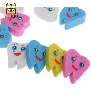 Neue Mode Gummi Dental Zahn Förmigen Radiergummi Bleistift Radiergummi Für Kinder