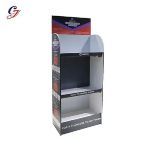 Aangepaste Vloer Winkel Product Display Staat Kartonnen Gegolfde Visuele Merchandising Displays Voor Dranken Frisdranken