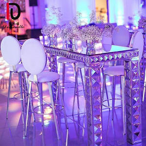 Mesa de bar alta de boda de acero inoxidable oro rosa usado <span class=keywords><strong>para</strong></span> fiesta de cóctel - Product Image 2