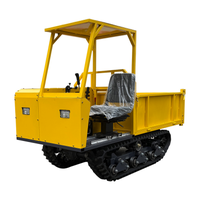 Mini tombereau sur chenilles, mini transporteur, 1,5T, petit tombereau sur chenilles, moteur diesel, transmission à variation continue