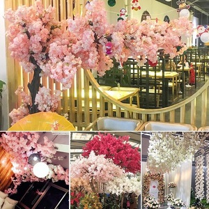 Arbre artificiel de fleurs de cerisier Yeleana, grandes branches, fleurs en soie, décoration de mariage, style japonais, à poser au sol en intérieur - Product Image 1