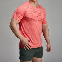 JIEJIN Vêtements de gym personnalisés T-shirt à manches courtes imprimé réfléchissant pour hommes Gym