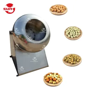 New ball type coating machine flour or sugar coating nuts equipment coated peanut almond cashew nut machine maker for home use