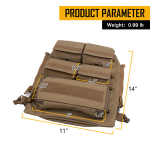 Sac à dos tactique IDOGEAR en nylon 500D avec pochette pour chargeur à fermeture éclair, accessoires de chasse <span class=keywords><strong>Coyote</strong></span> - Product Image 3