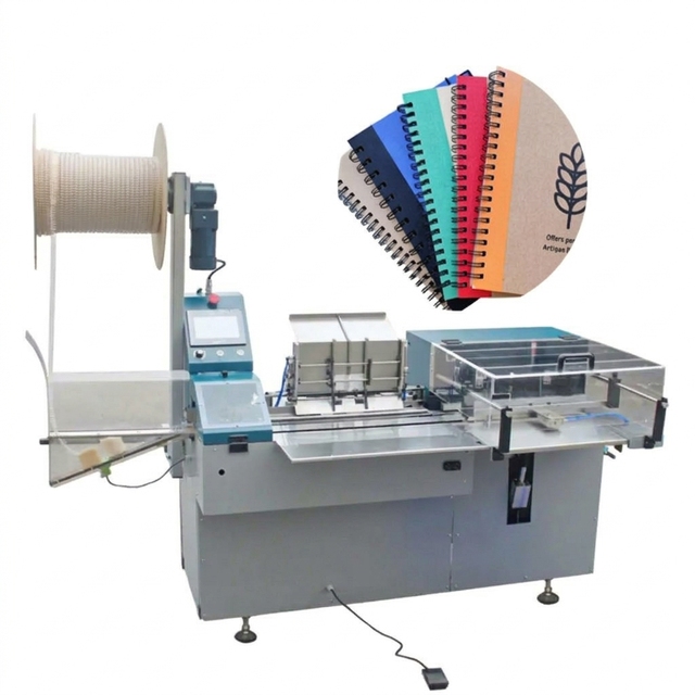 Automatic Electric Exercise Book Twin Metal Coil Spiral Binder Desk Calendar Diaries Notebook Double Loop Wire O Binding Machine
