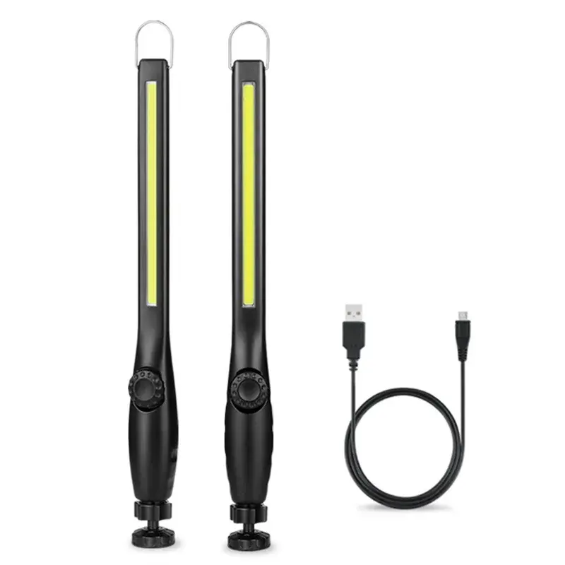 Lampe de travail COB étanche magnétique d'urgence pour camping en plein air, lampe de travail LED d'inspection rechargeable USB portable