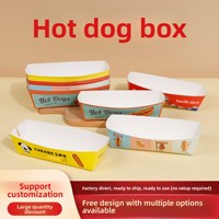 Boîte d'emballage pour bâtonnets de hot-dogs au fromage, en matériau alimentaire résistant à l'huile, impression offset personnalisable, vente en gros
