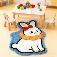 Motif géométrique personnalisé fabriqué à la machine, tapis en microfibre, antibactérien, adapté aux animaux de compagnie, rembourré pour la salle de jeux des enfants