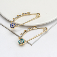 Broche de protection des yeux contre les maux islamiques personnalisée en gros Broche Mashallah Broche décorative Épingle de sûreté Bijoux