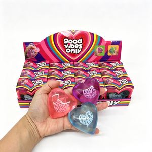 Juguetes Sensoriales Antiestrés de Forma de Corazón, de Subida Lenta, Blandos y Apretables, para Calmar la Ansiedad, con Afirmaciones Positivas, Paquete de Juguetes Antiestrés - Product Image 1