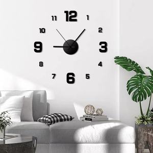 <span class=keywords><strong>Reloj</strong></span> <span class=keywords><strong>de</strong></span> Pared Adhesivo DIY Acrílico con <span class=keywords><strong>Alarma</strong></span> Digital 3D Estéreo Silencioso, Creativo y Elegante para Decoración del Hogar - Product Image 3