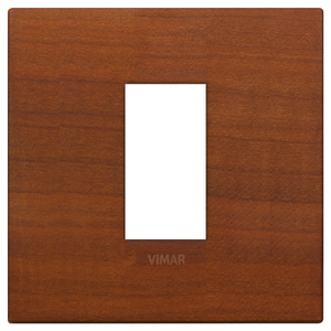 Vimar Classic 1M Cherry Wood <b>Wall</b> <b>Plate</b> 9.7x9.7cm - Product Image 1