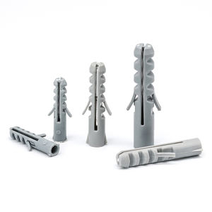 100 pcs/bag 플라스틱 확장 파이프 튜브 고무 플러그 벽 플러그 M6 M8 M10 셀프 태핑 나사 용 플라스틱 리브 앵커 벽 플러그 - Product Image 2