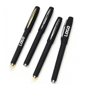 Plastic Black <b>Pens</b> With Matt Frosted Finish Wholesale Custom Logo Colored Advertising Promotional <b>Gift</b> Gel Ink <b>Pen</b> - Product Image 1