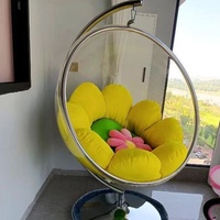 Fauteuil Inclinable Moderne pour Salon avec Support, Structure Métallique Transparente Finition Dorée pour Hôtels et Villas