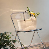 Panier fourre-tout en PVC imitation osier de style japonais, vente en gros d'usine, pour pique-nique, rangement de fruits/légumes, utilisation dans la salle de bain, articles divers