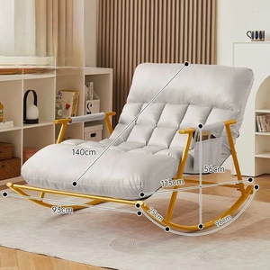 Mecedora nórdica moderna silla <span class=keywords><strong>de</strong></span> brazo tela <span class=keywords><strong>de</strong></span> microfibra hogar <span class=keywords><strong>Ciencia</strong></span> y Tecnología tela sala <span class=keywords><strong>de</strong></span> estar sillas - Product Image 4