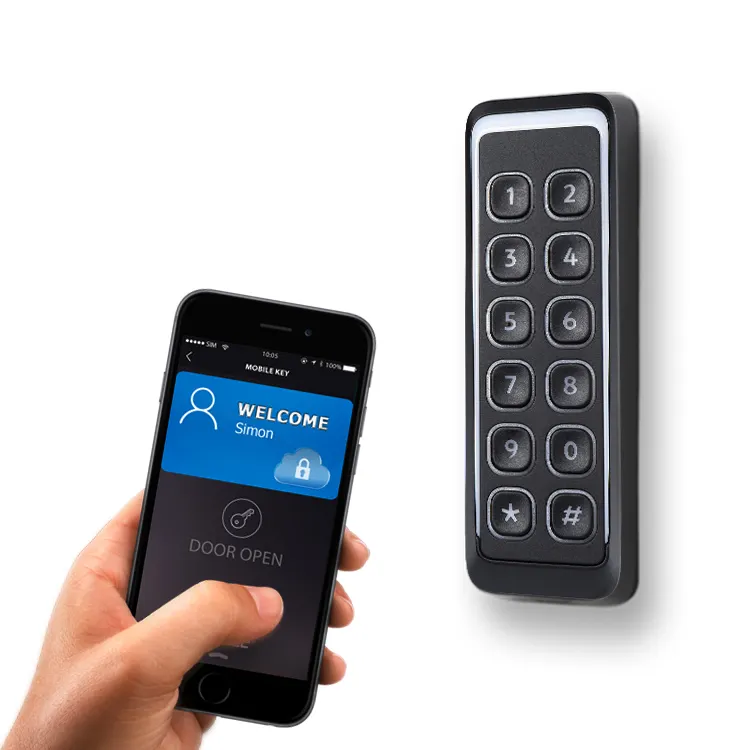 1-10M Adjustable Jarak Jauh Tangan Gratis BLE RFID Pembaca Kartu Akses Kontrol