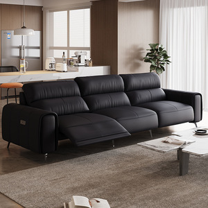 Sofá Reclinable Eléctrico en Forma de L, Ecológico, de Cuero Genuino de Primera Calidad, Muebles Modernos para Sala de Estar - Product Image 2