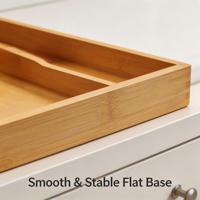 Organisateur de tiroir à couverts en bambou extensible et réglable Lifewit avec séparateur à 5 niveaux pour ustensiles de cuisine