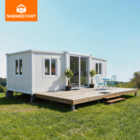 Maisons conteneurs modulaires extensibles de luxe modernes de 10 pieds, blanches, pour bureau et chambre, avec caractéristiques imperméables et ignifuges