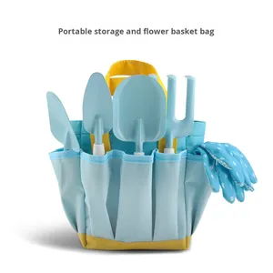 Kit d'outils de jardinage pour enfants personnalisé de 9 pièces avec sac de transport, arrosoir, <span class=keywords><strong>pelle</strong></span>, râteau, fourche, tout-en-un, modèle GD015 - Product Image 3