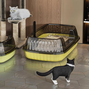 <span class=keywords><strong>Bac</strong></span> <span class=keywords><strong>à</strong></span> litière <span class=keywords><strong>pour</strong></span> chat surdimensionné semi-fermé en plastique PP avec planche anti-fuite et pelle d'usine - Product Image 5